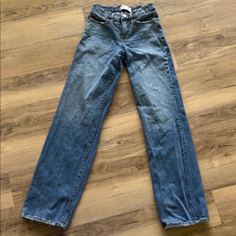 BKE Women's Blue Wide-Leg Jeans